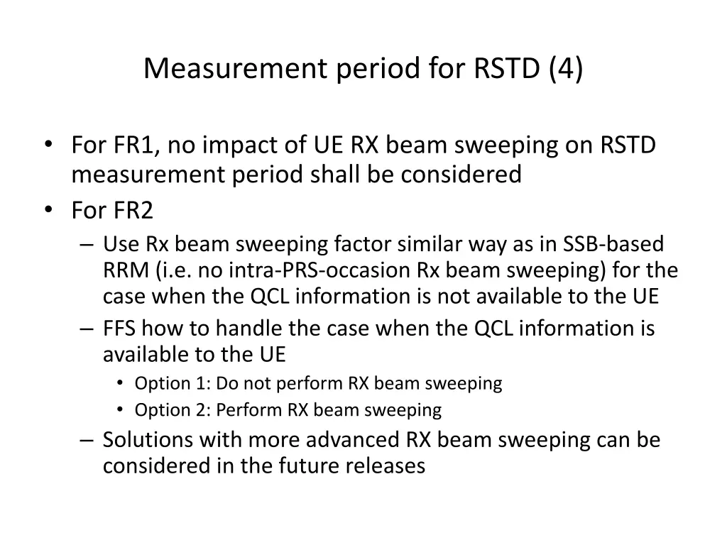 measurement period for rstd 4