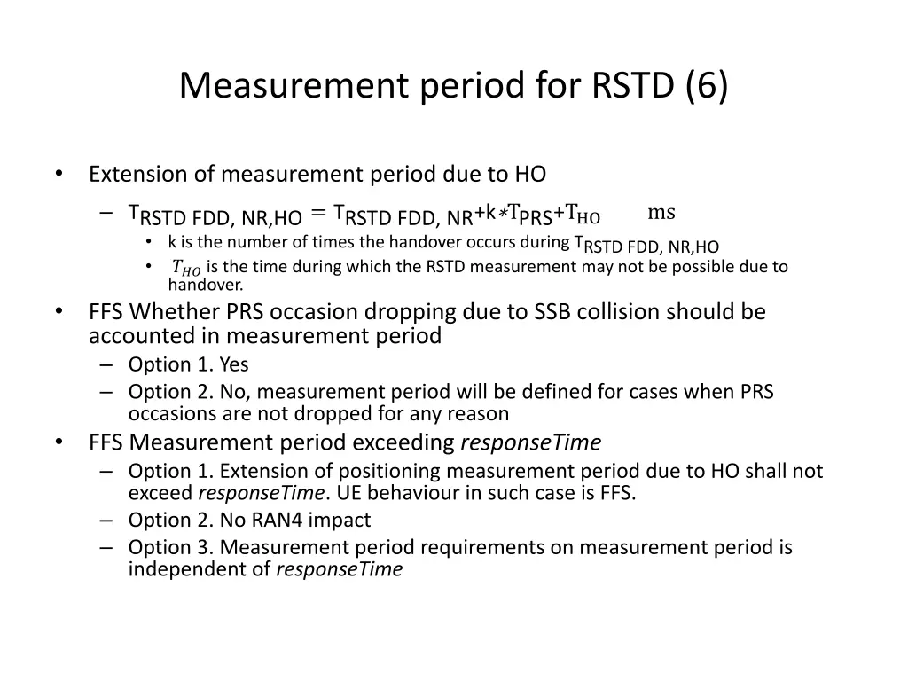 measurement period for rstd 6