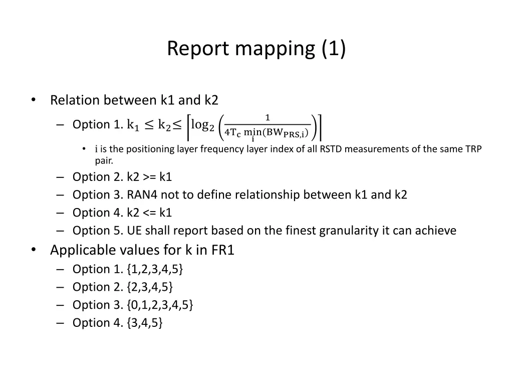 report mapping 1