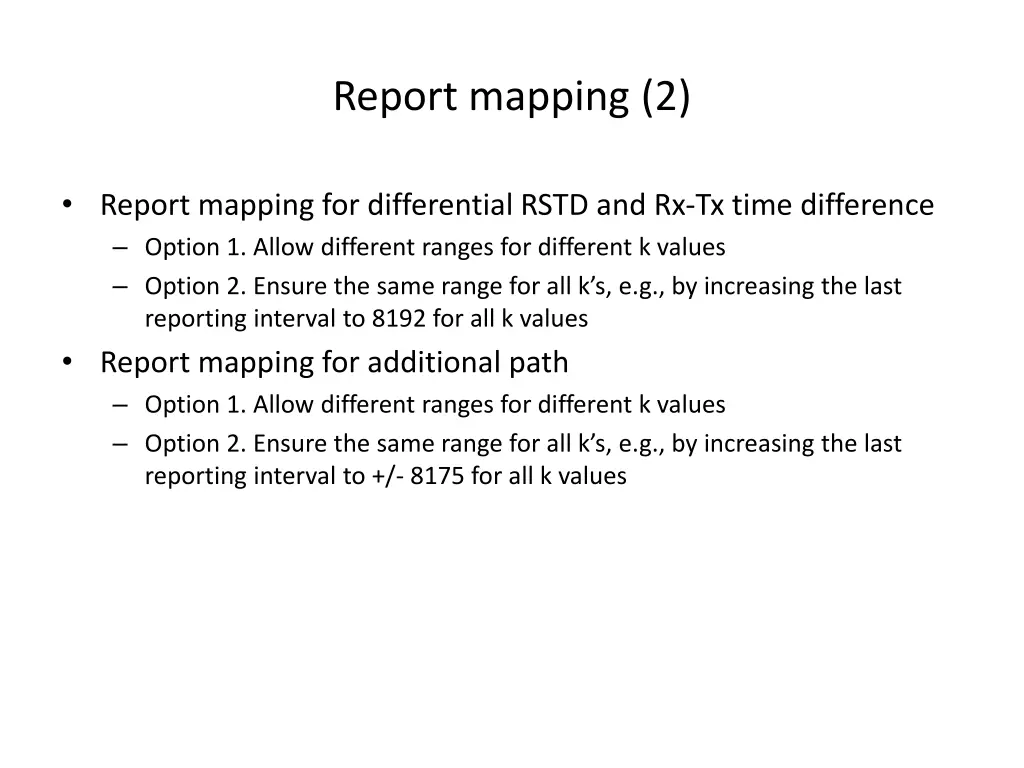 report mapping 2