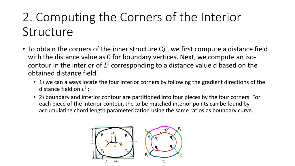 2 computing the corners of the interior structure