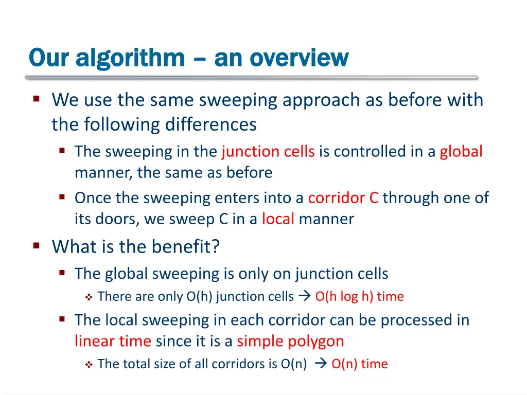 our algorithm our algorithm an overview