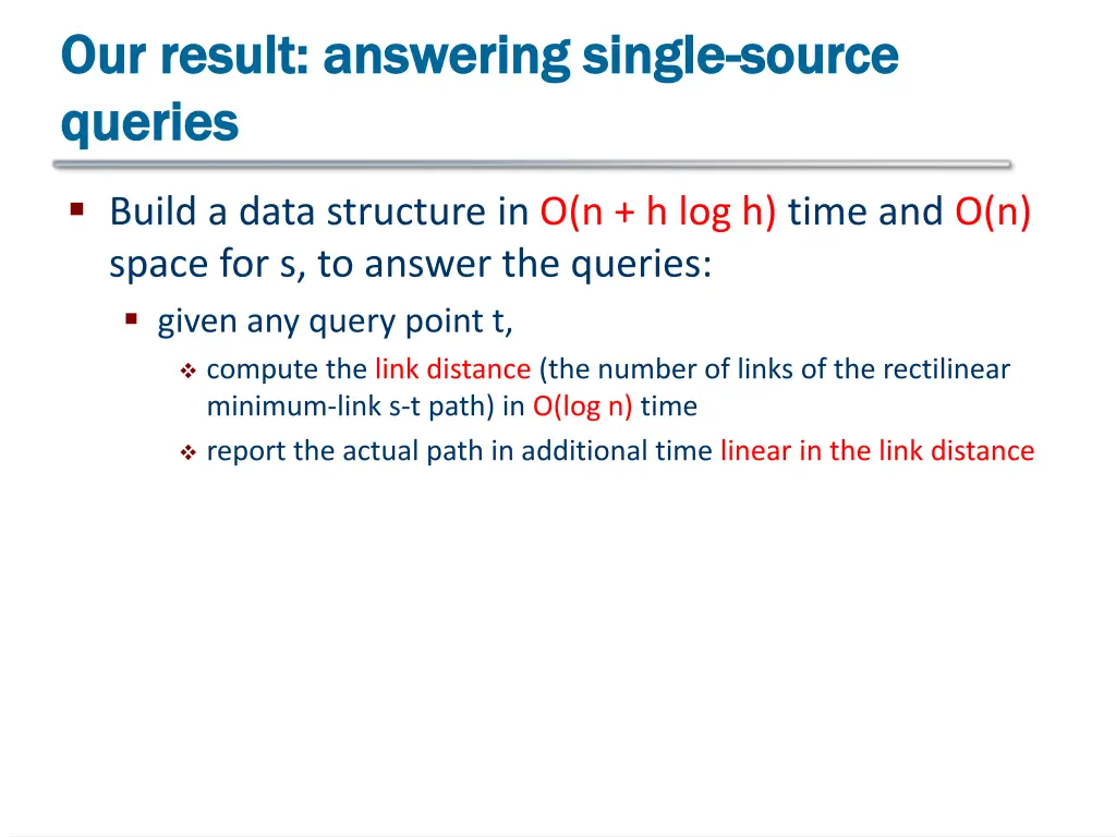 our result answering single our result answering