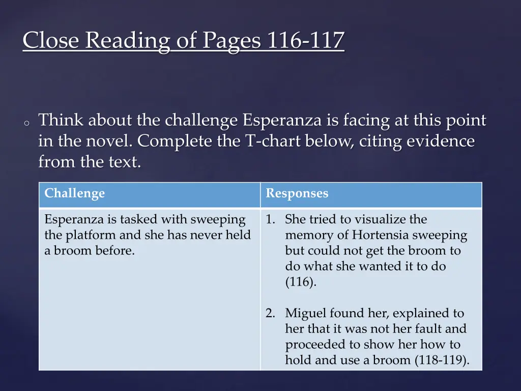 close reading of pages 116 117 1