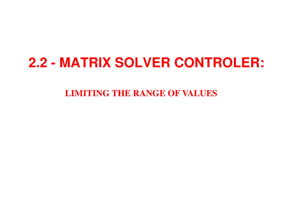 2 2 matrix solver controler