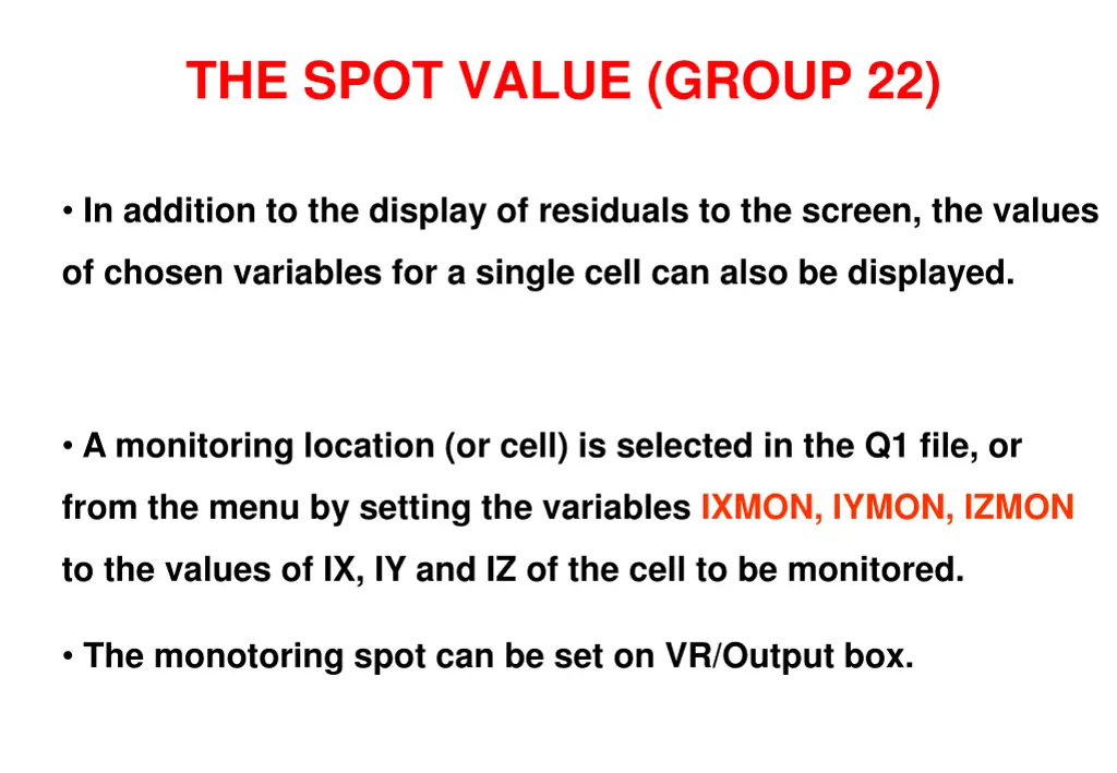 the spot value group 22