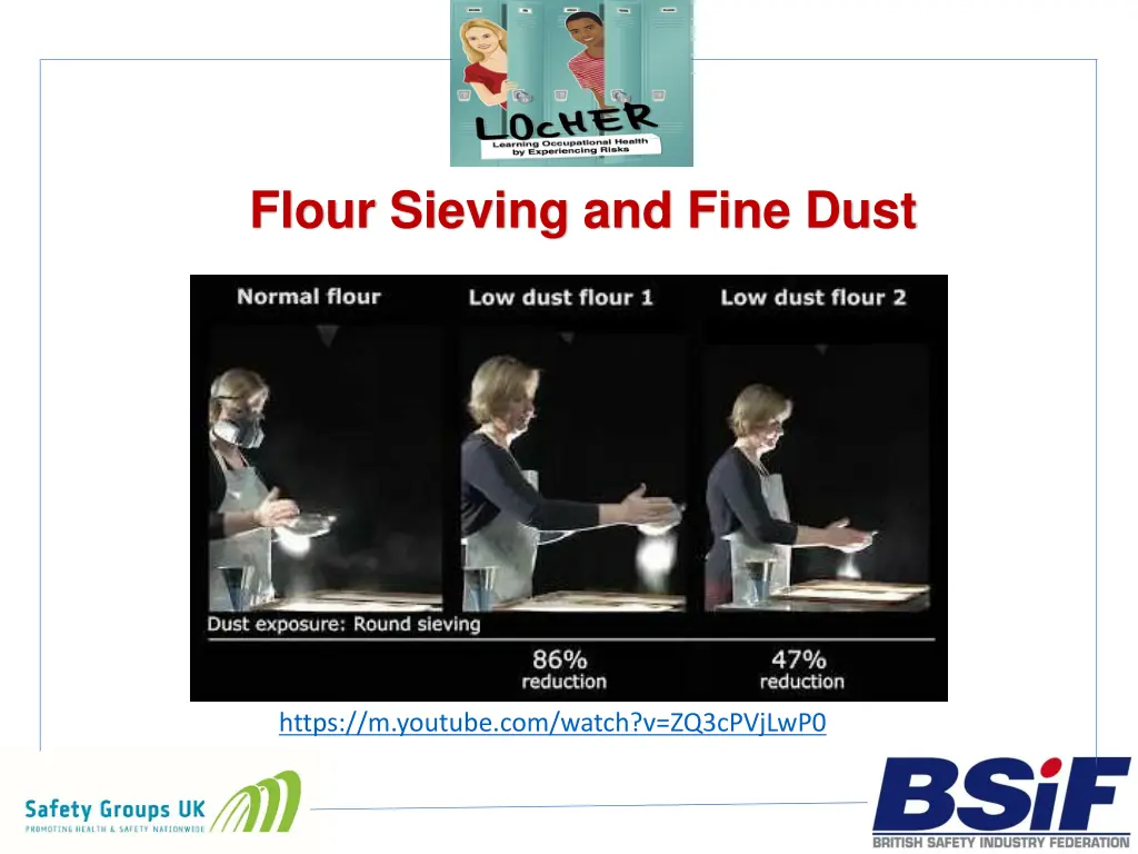 flour sieving and fine dust