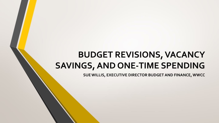 budget revisions vacancy savings and one time