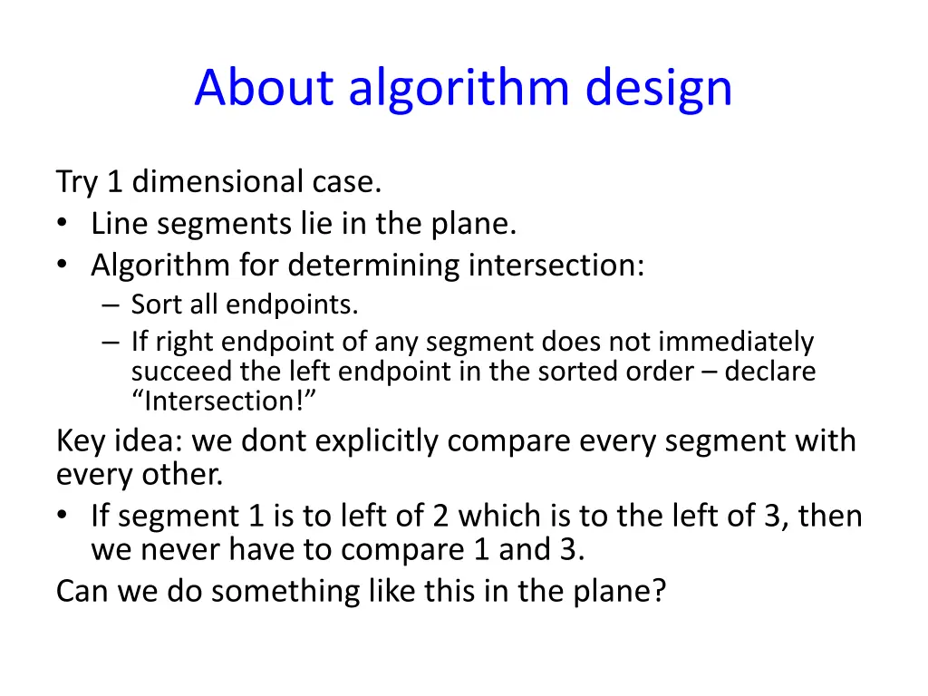 about algorithm design