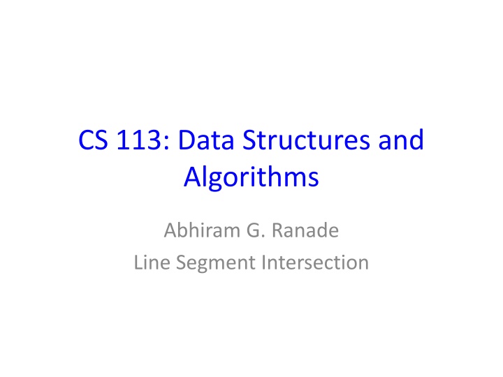 cs 113 data structures and algorithms