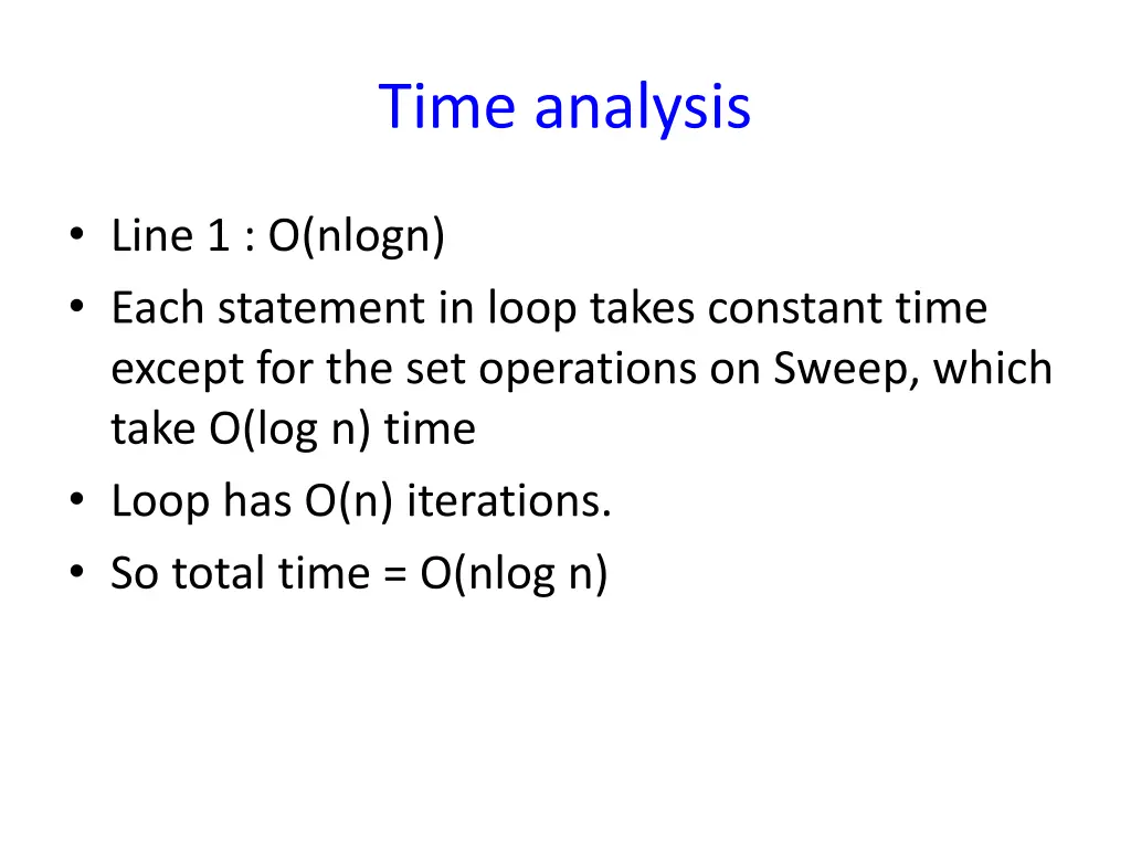 time analysis