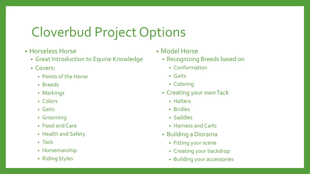 cloverbudproject options