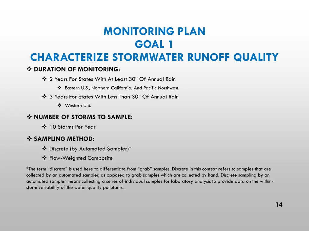 monitoring plan goal 1 2