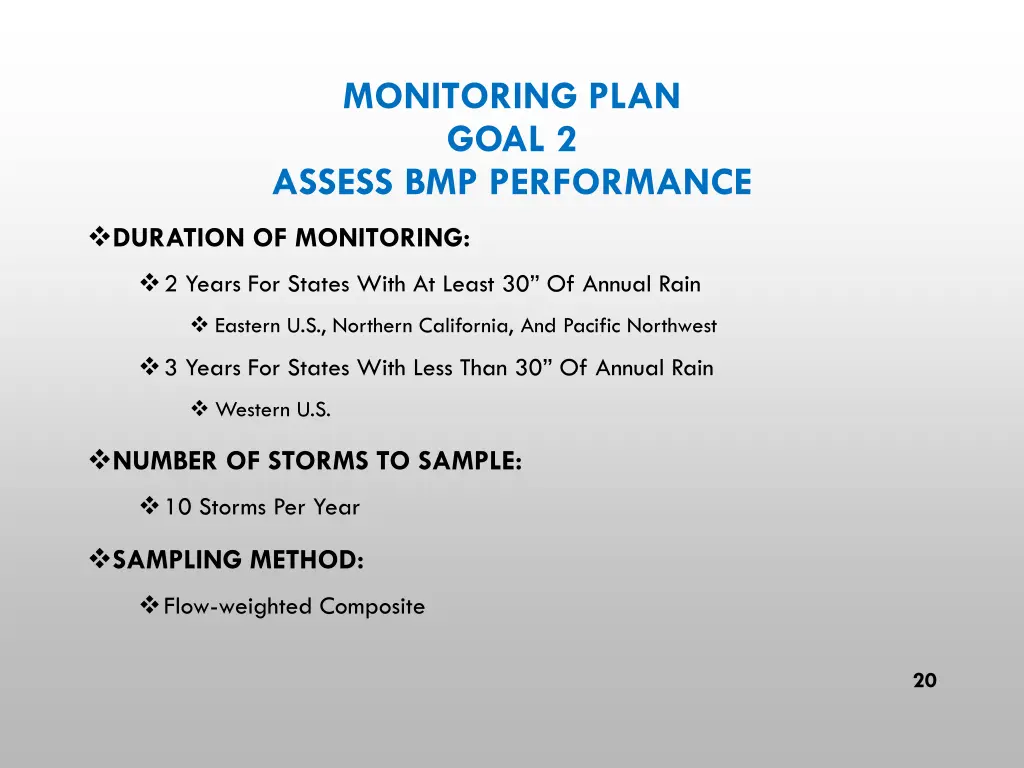 monitoring plan goal 2 assess bmp performance 2