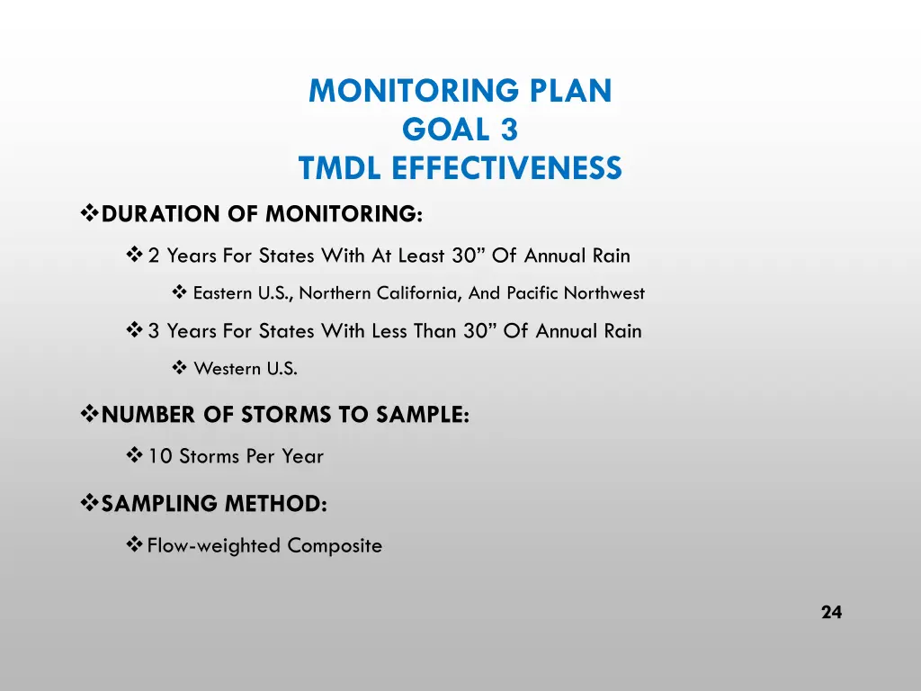 monitoring plan goal 3 tmdl effectiveness 2