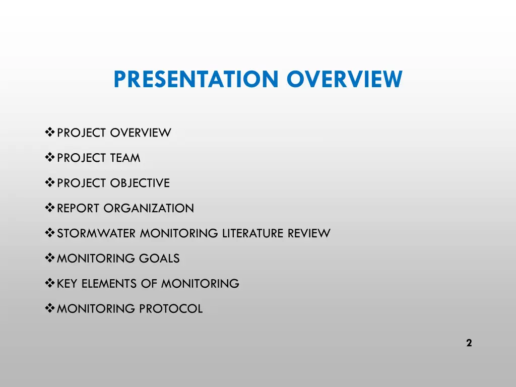 presentation overview