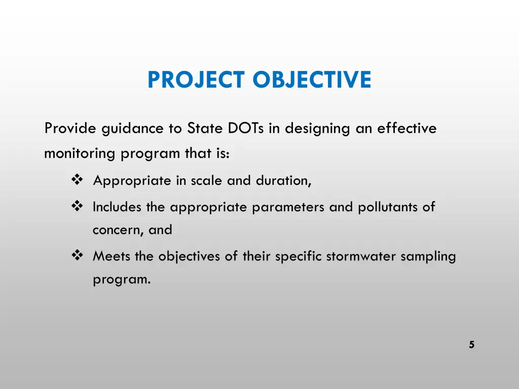 project objective