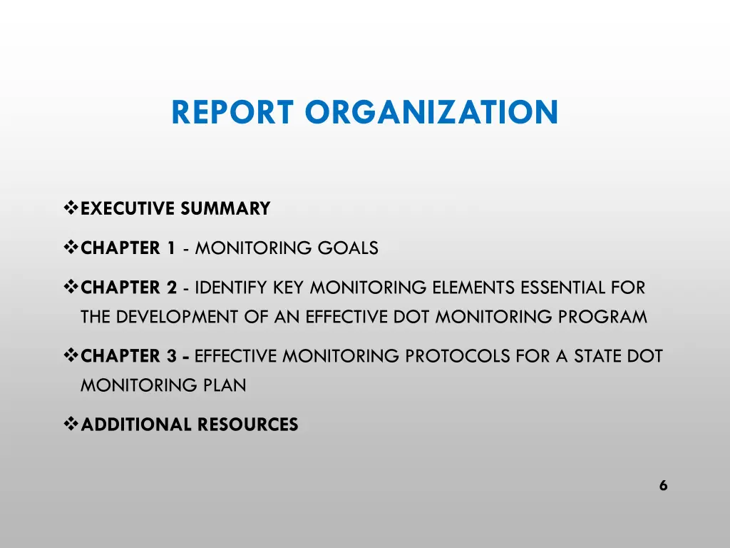 report organization