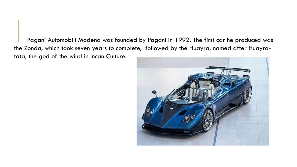 pagani automobili modena was founded by pagani