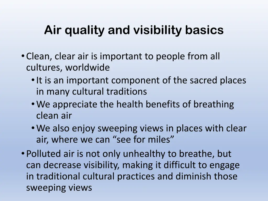 air quality and visibility basics