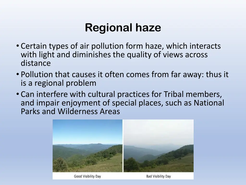 regional haze