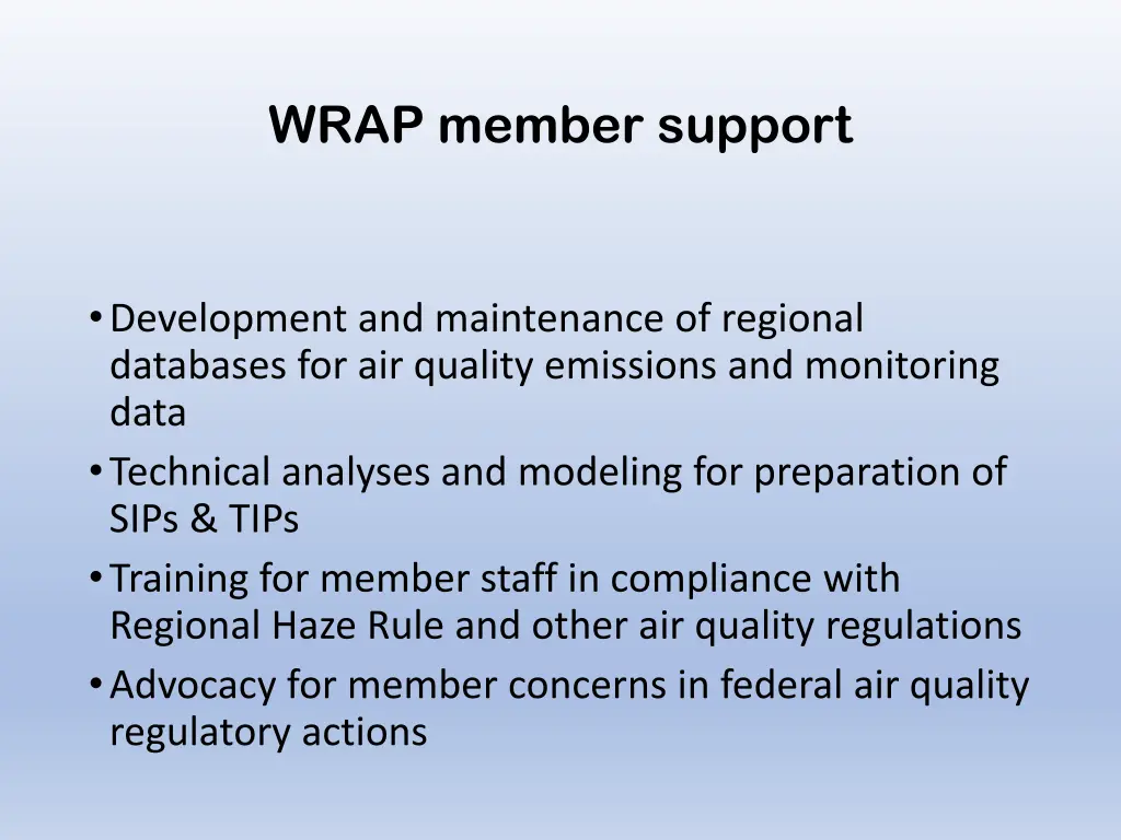 wrap member support