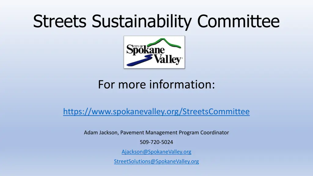 streets sustainability committee