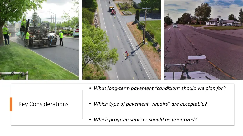 what long term pavement condition should we plan