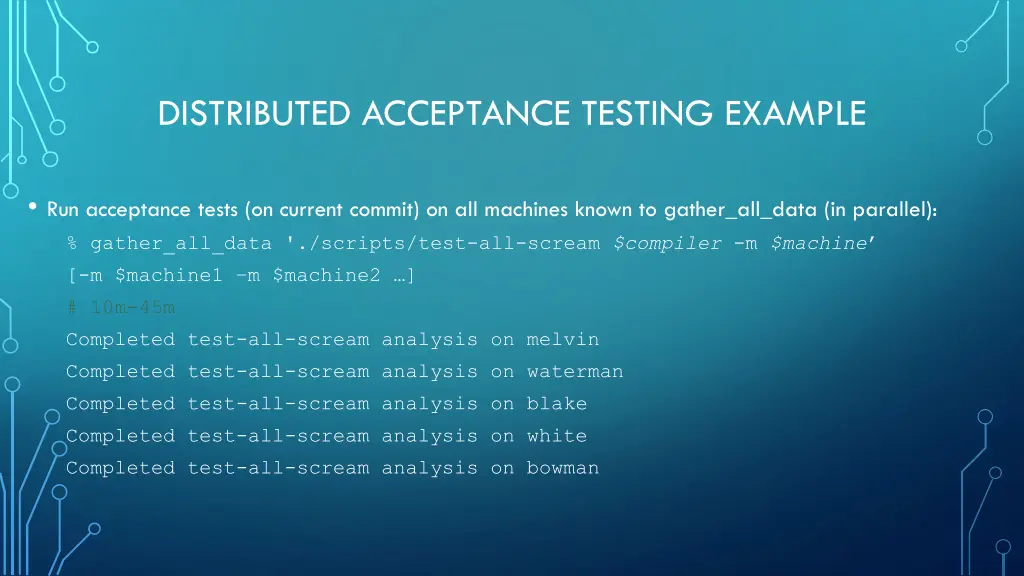 distributed acceptance testing example