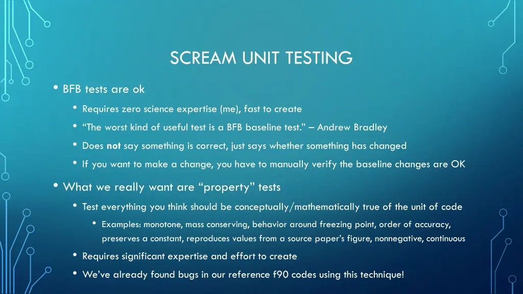 scream unit testing