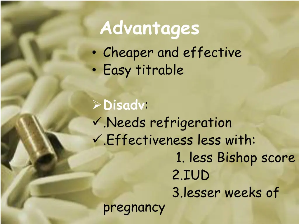 advantages cheaper and effective easy titrable