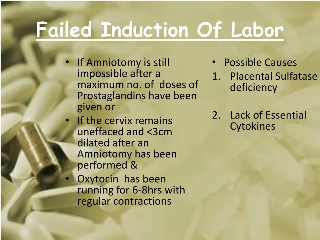 failed induction of labor