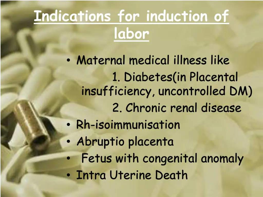 indications for induction of labor