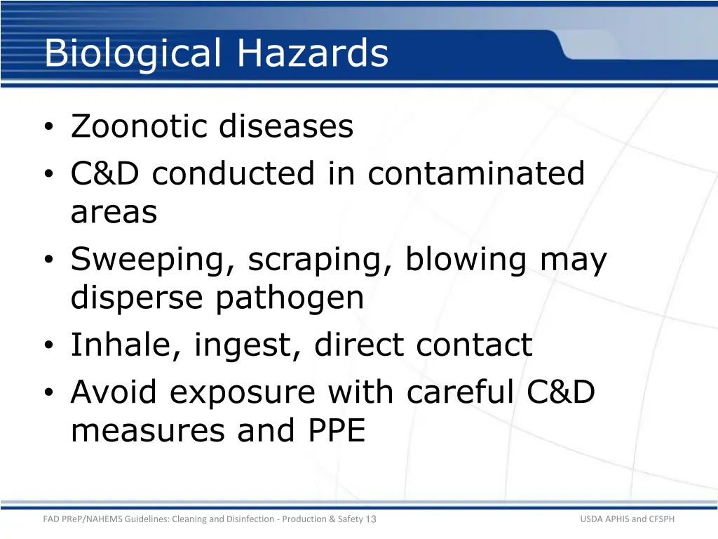 biological hazards