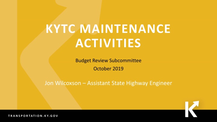 kytc maintenance activities