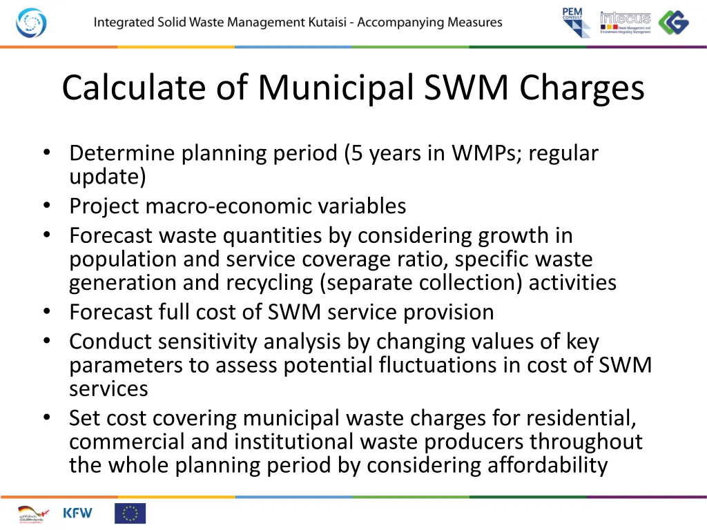 calculate of municipal swm charges