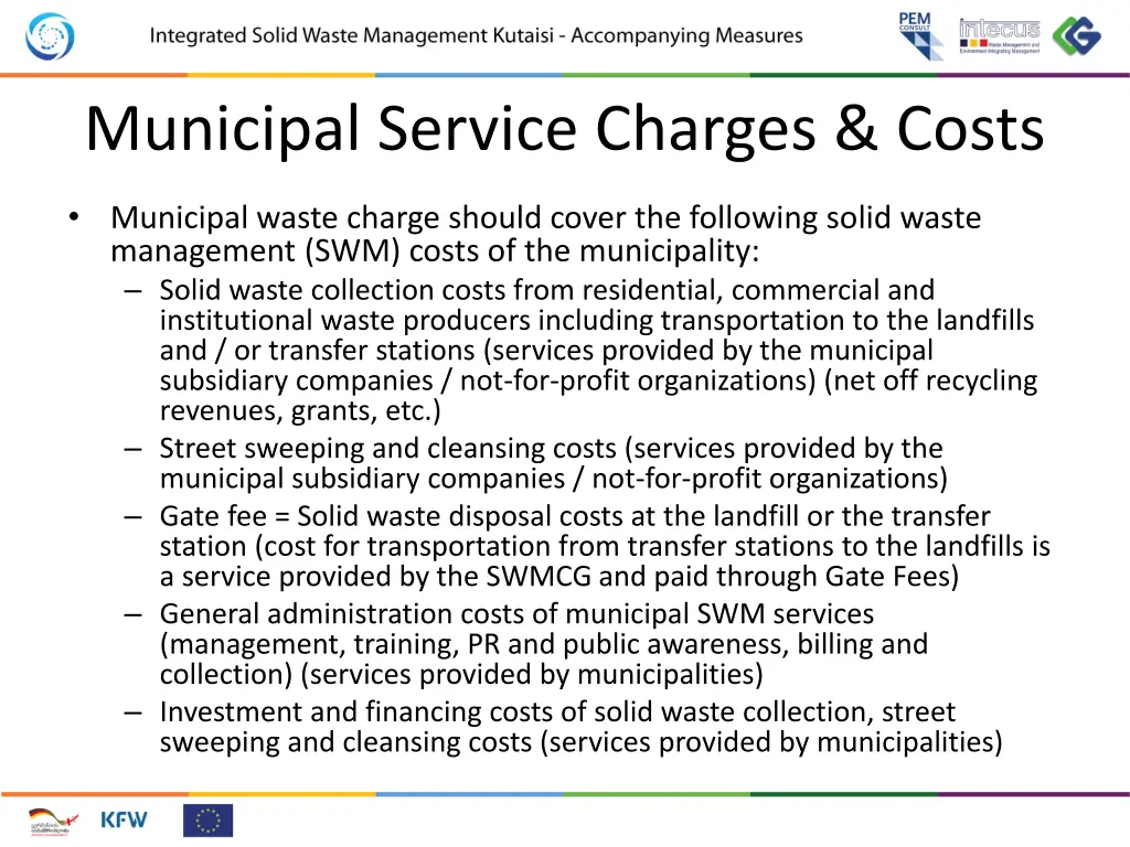 municipal service charges costs