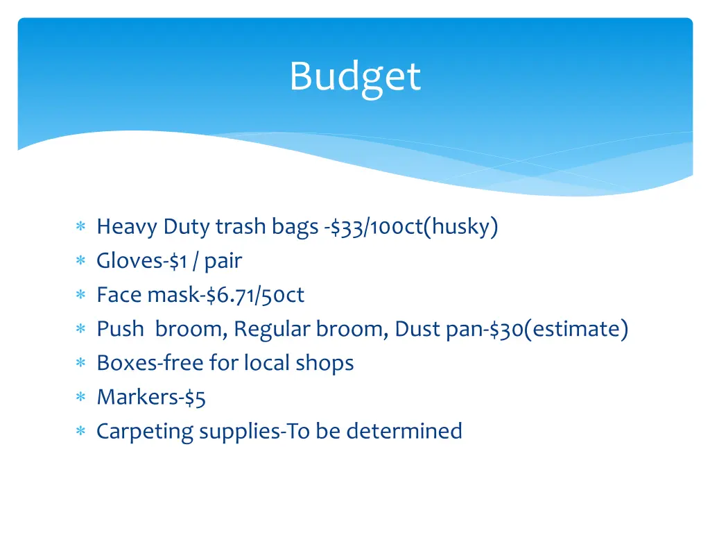 budget