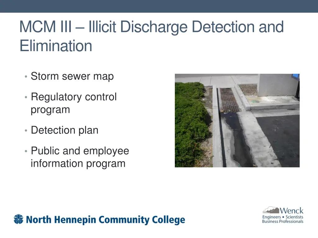 mcm iii illicit discharge detection