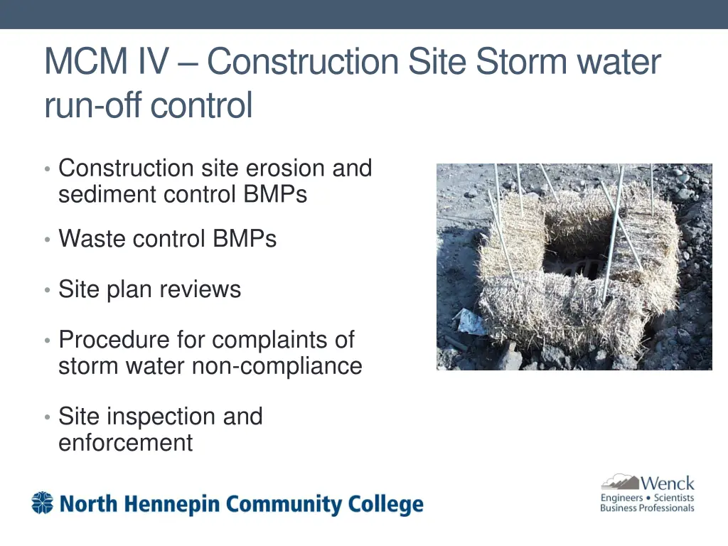 mcm iv construction site storm water