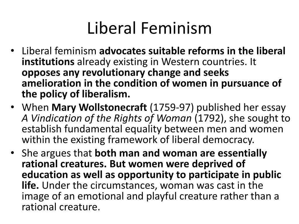 liberal feminism