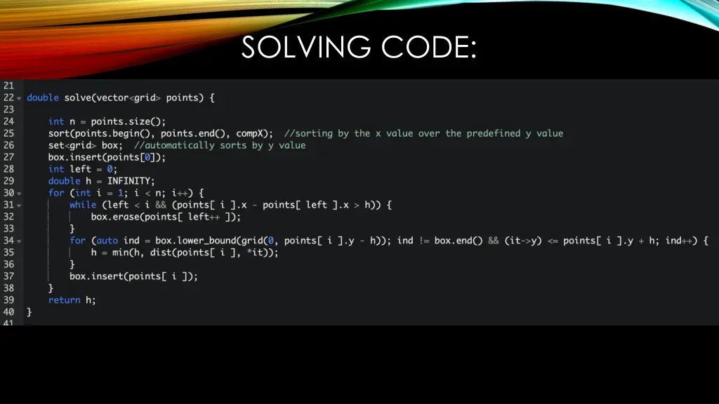 solving code