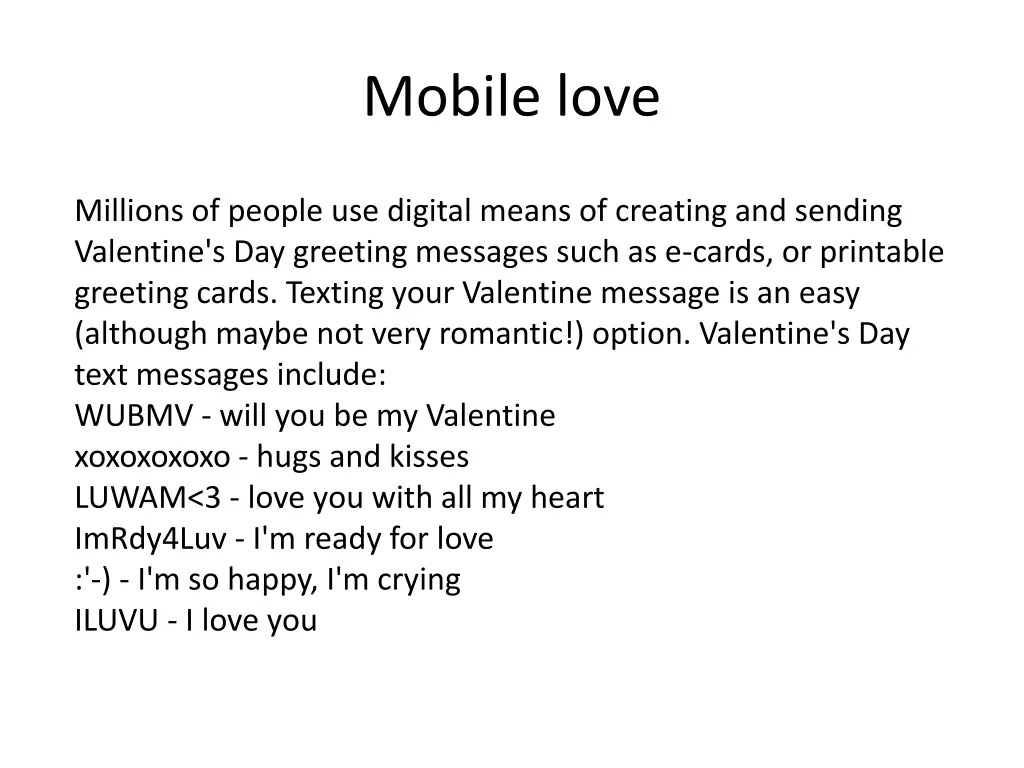 mobile love