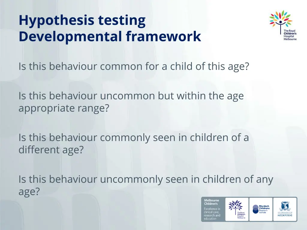 hypothesis testing developmental framework