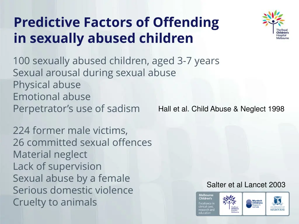 predictive factors of offending in sexually