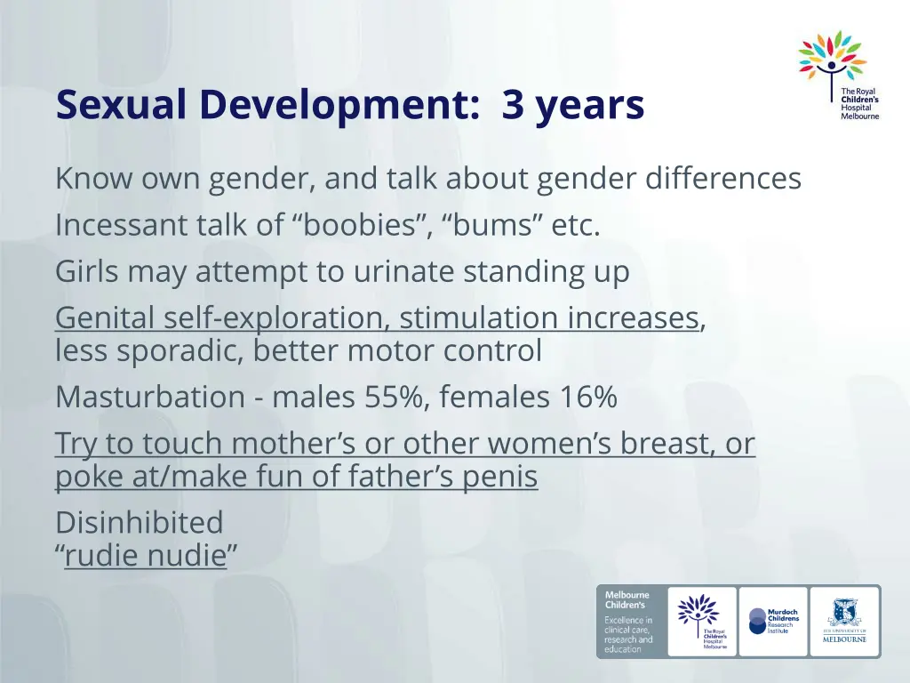 sexual development 3 years