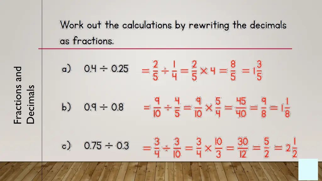 fractions and