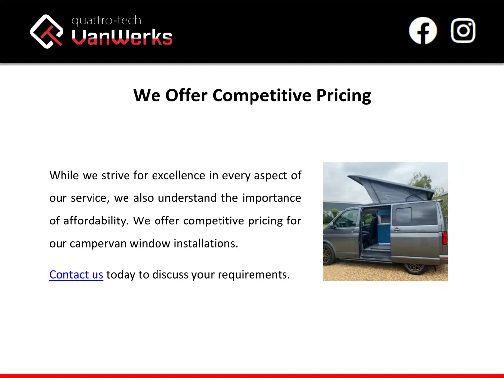 we offer competitive pricing