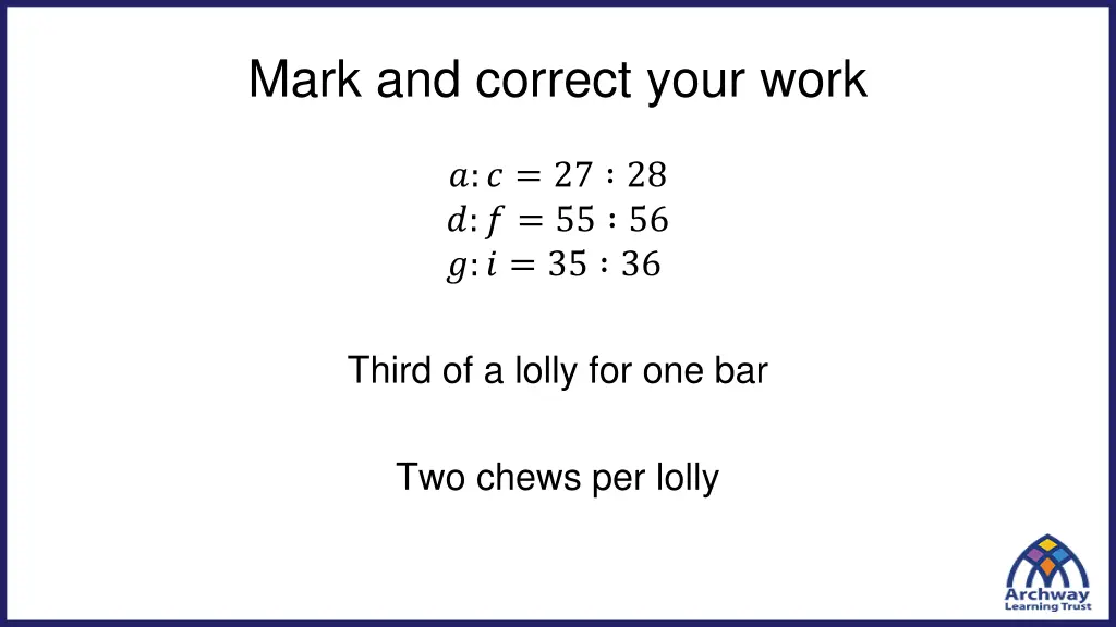 mark and correct your work