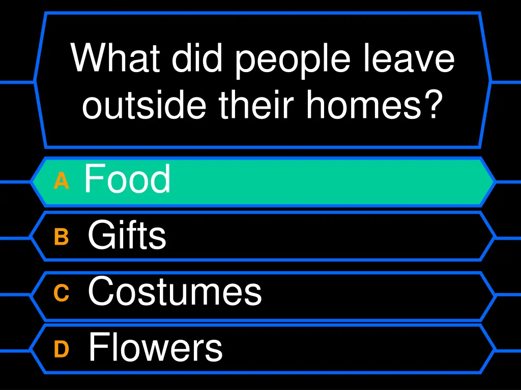 what did people leave outside their homes 1